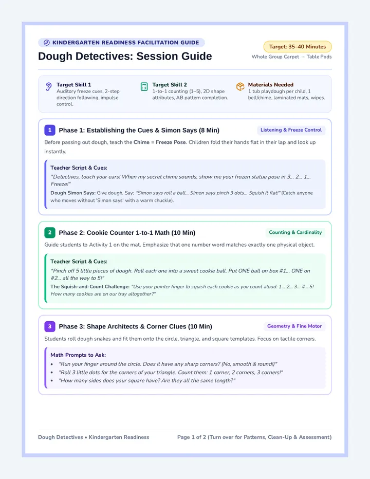 Dough Detectives Teacher Guide