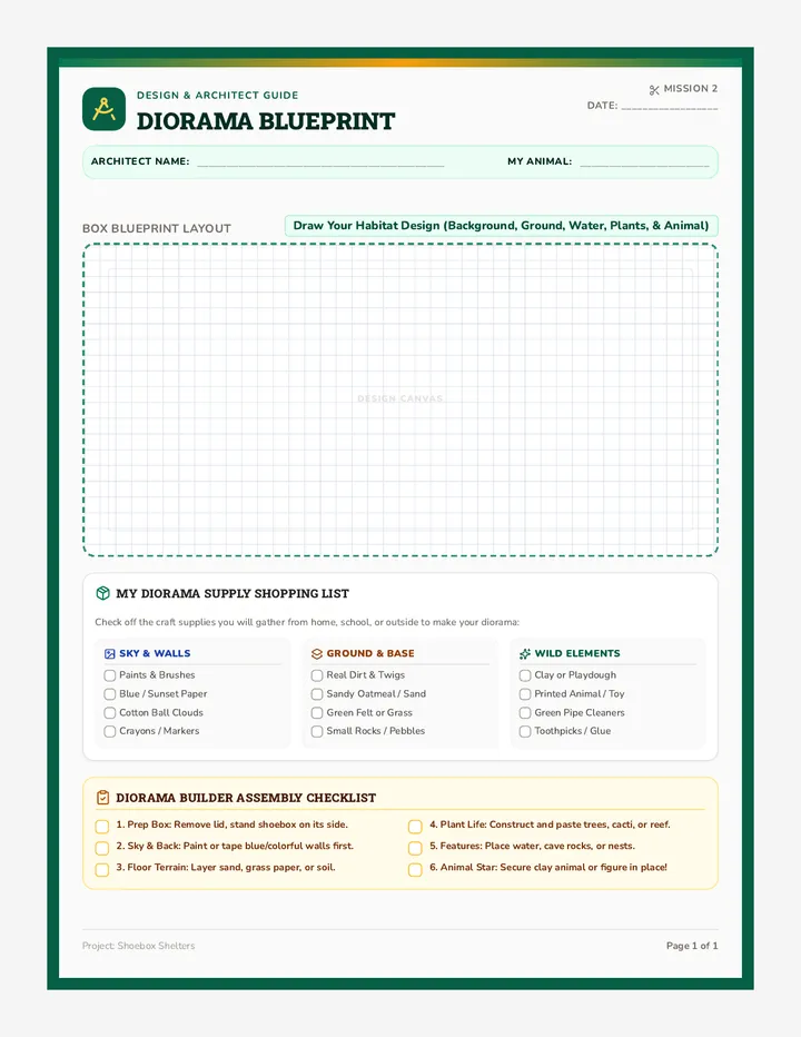 Diorama Blueprint Planner