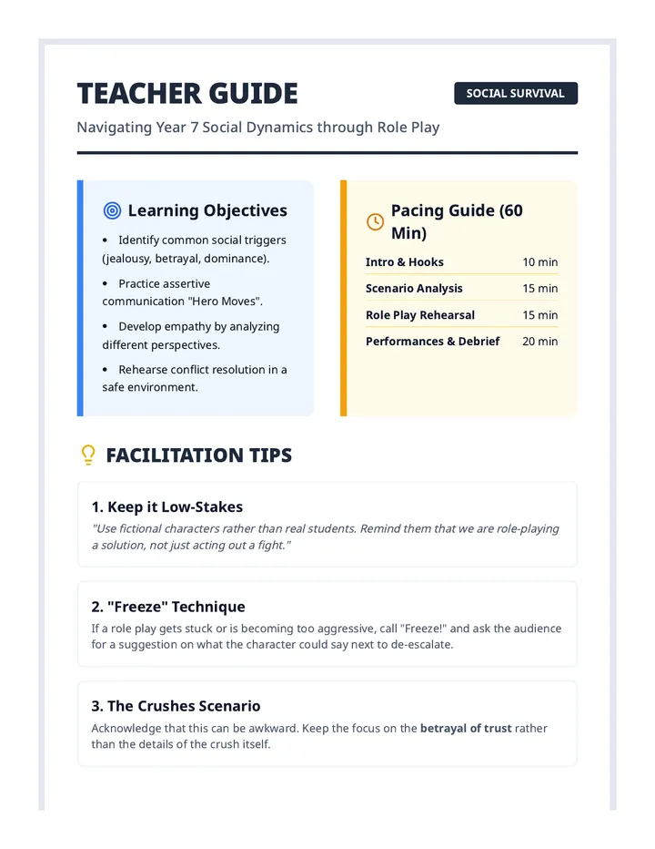 Social Survival Teacher Guide