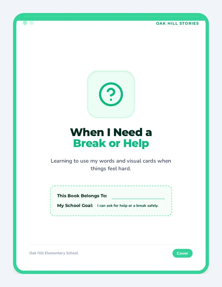 When I Need Help Storybook