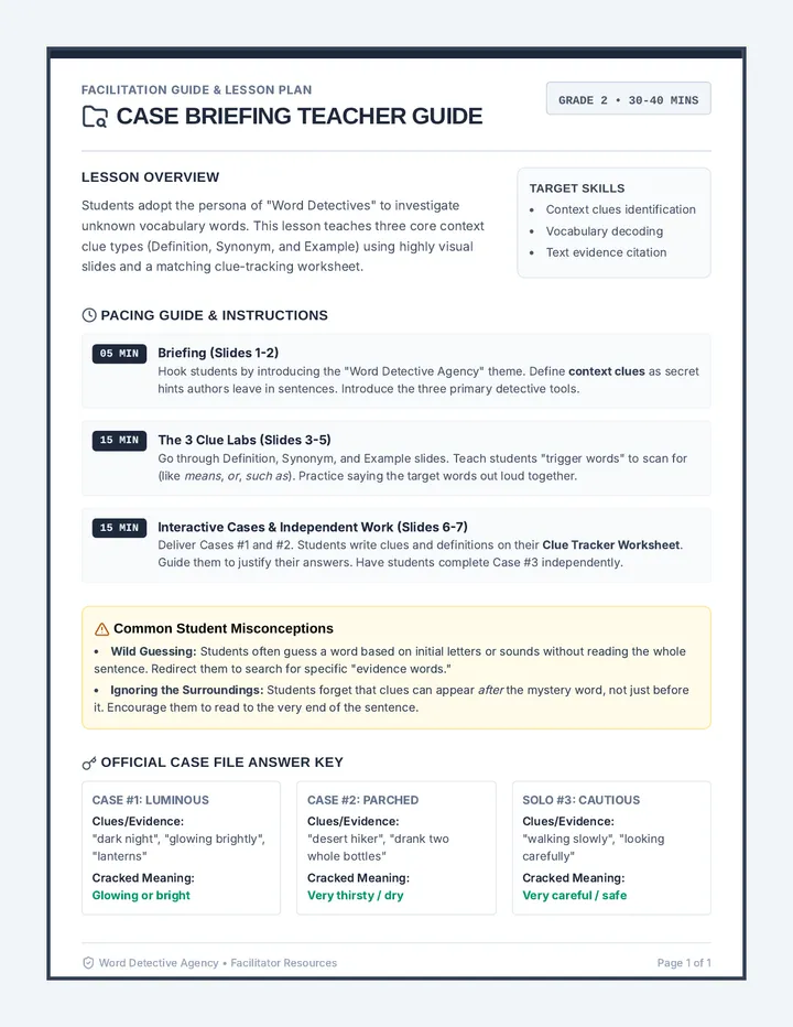 Case Briefing Teacher Guide