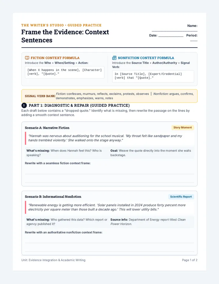 Context Builder Worksheet