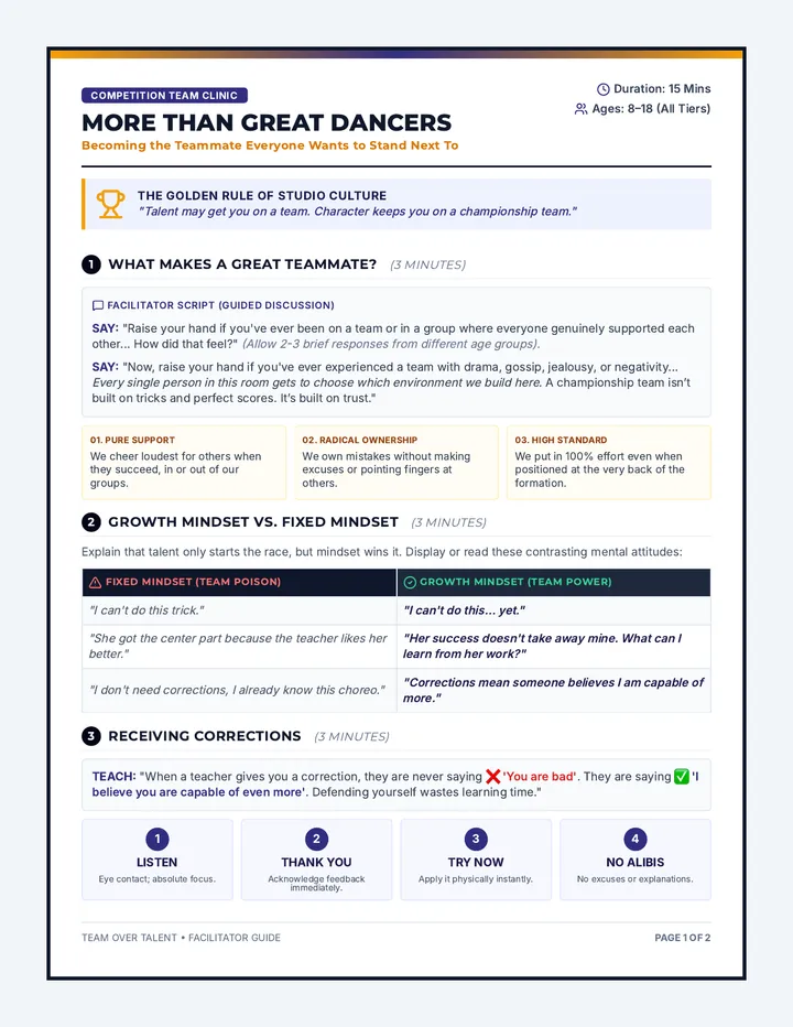 Team Clinic Facilitator Guide