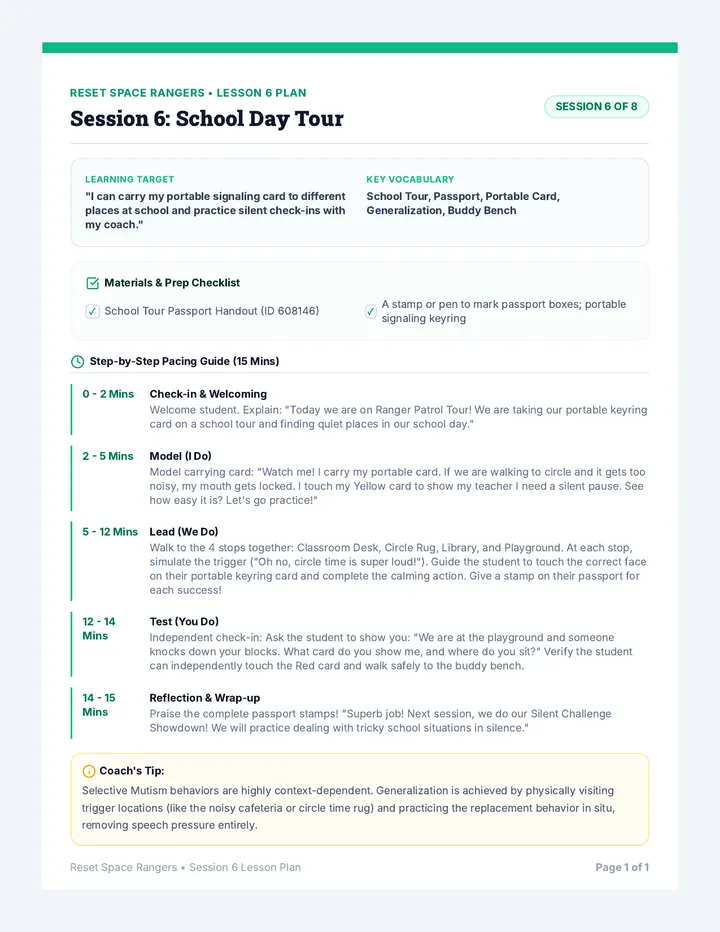 Session 6 Lesson Plan