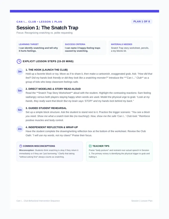 Snatch Trap Lesson Plan