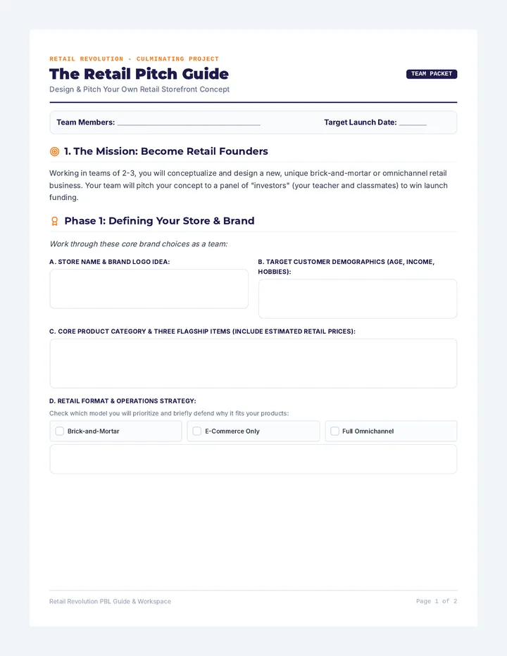 Retail Pitch Project Guide