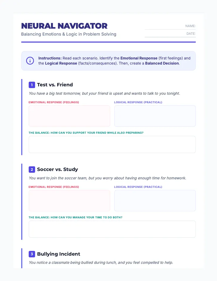 Neural Navigator Worksheet