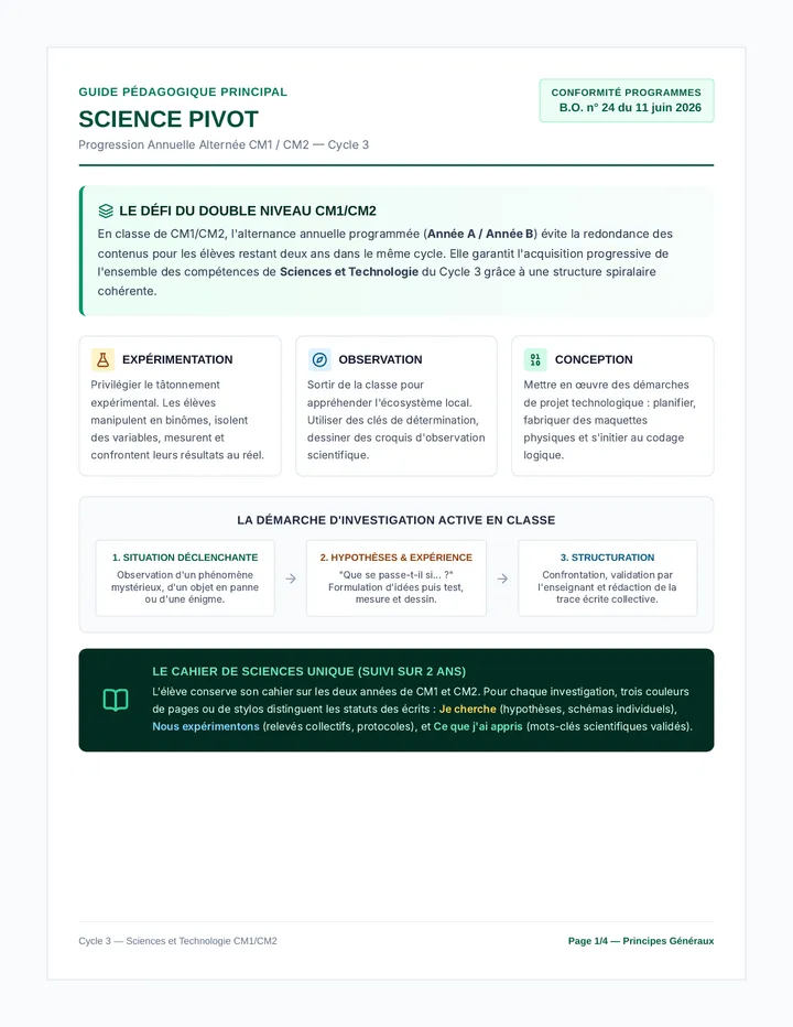 Science Pivot Progression Guide