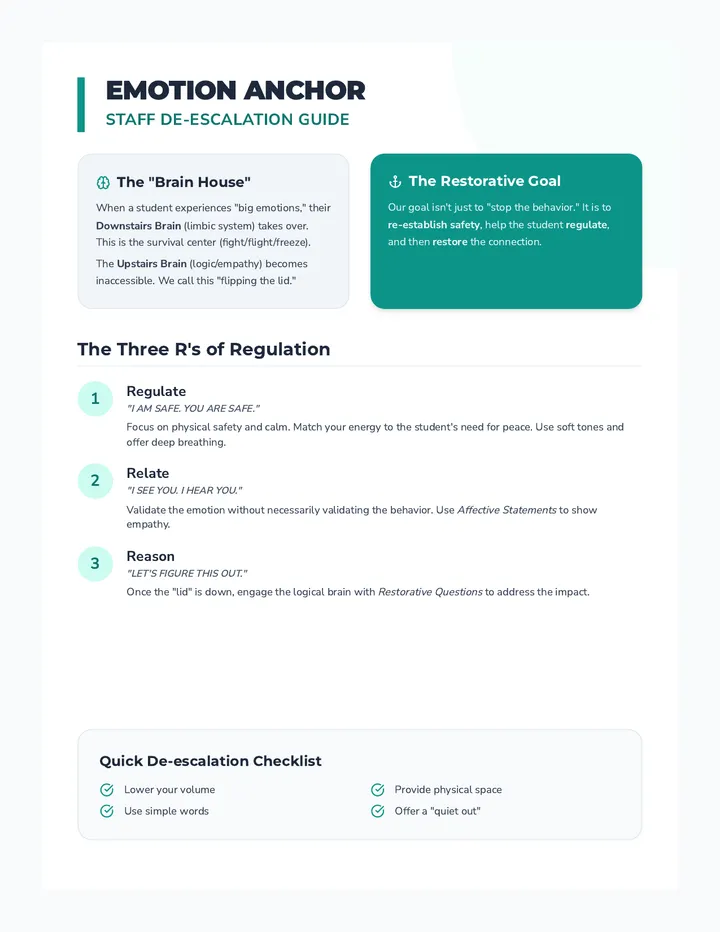 Emotion Anchor Handout