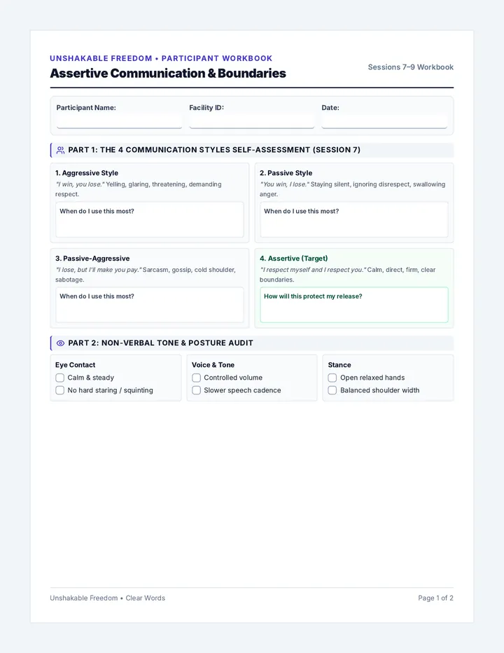 Clear Words Participant Workbook