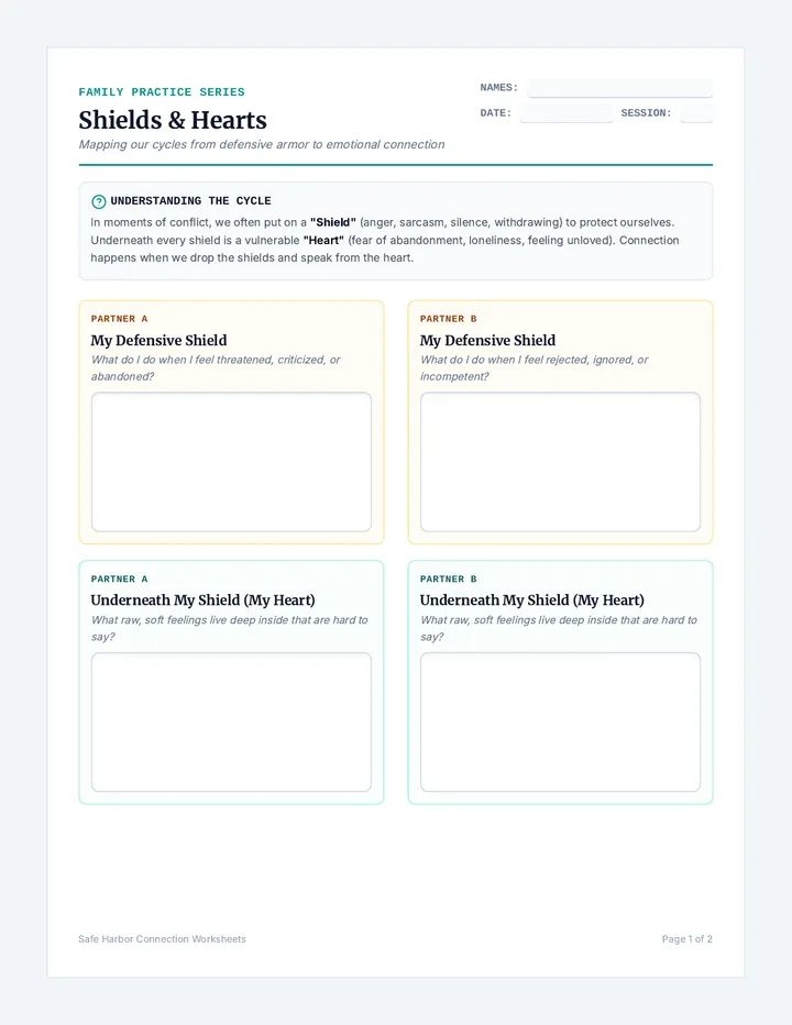 Safe Harbor Connection Worksheet