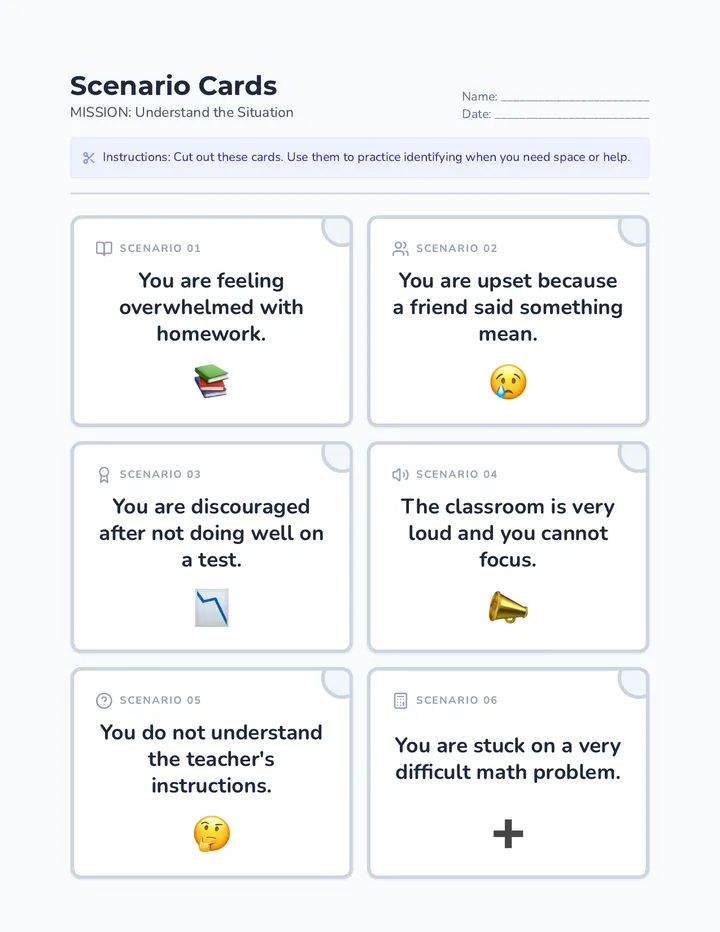 Scenario Cards Activity