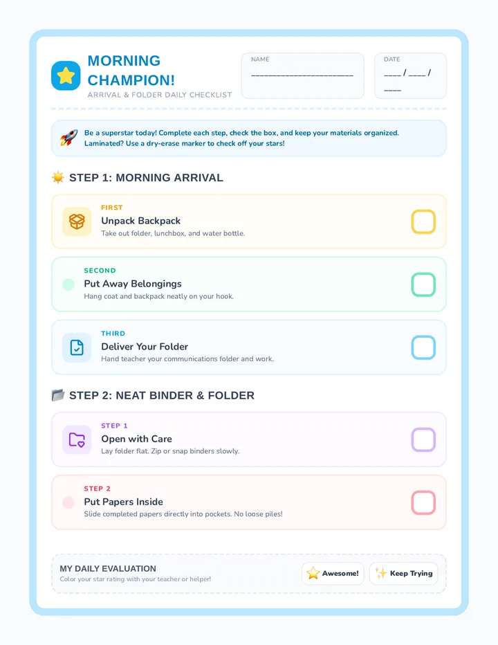 Routine Champions Checklist