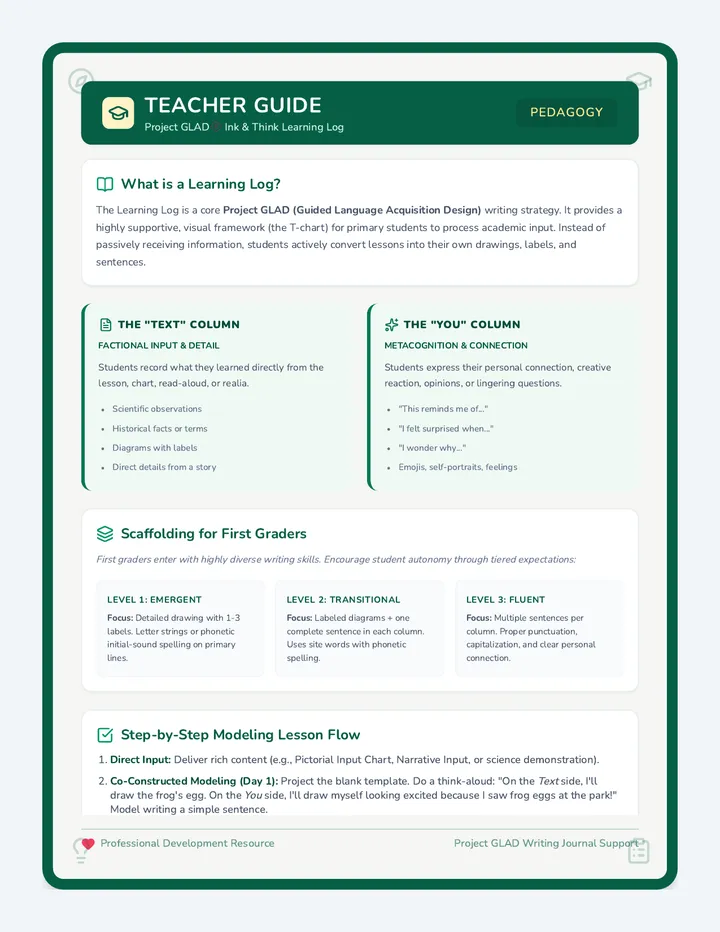 Ink and Think Teacher Guide