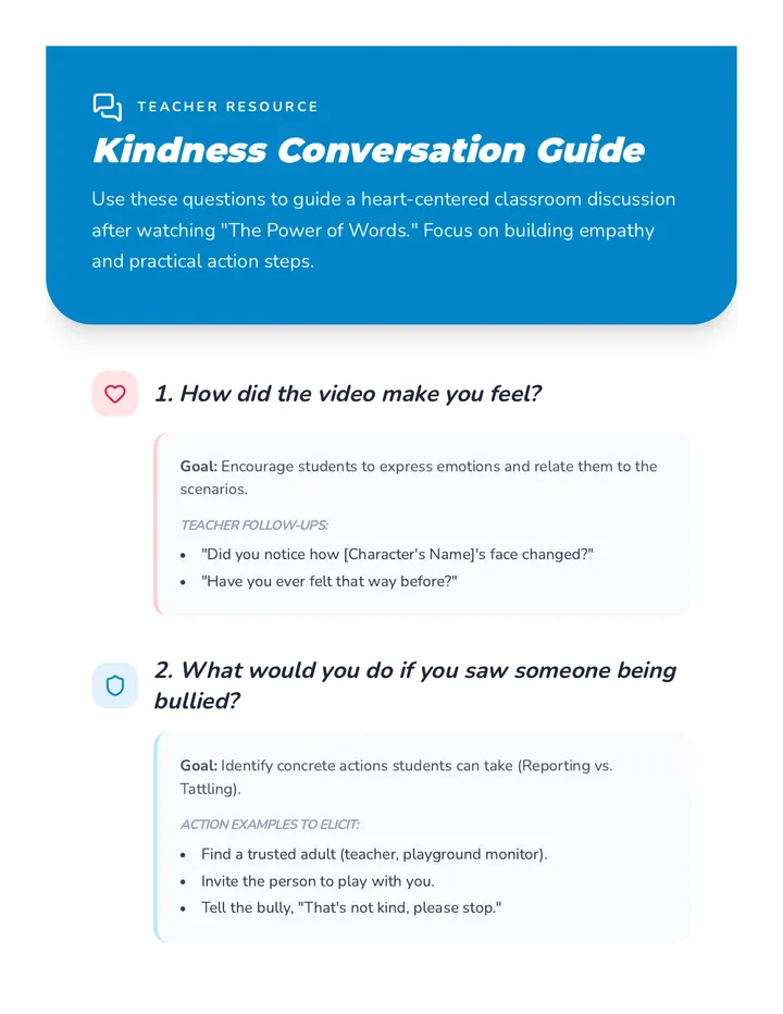 Kindness Conversation Guide