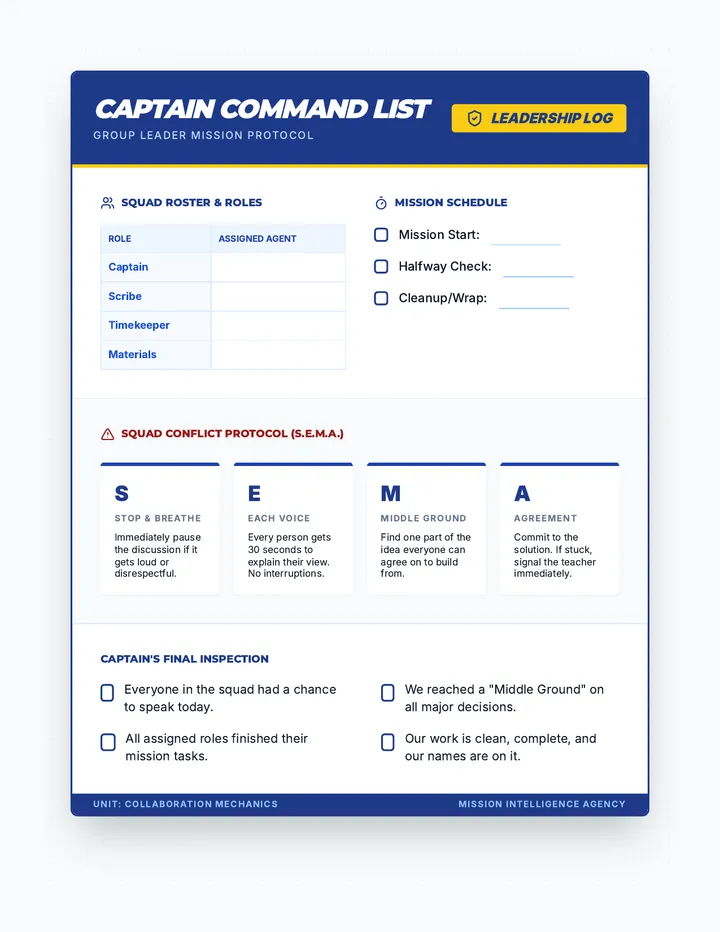Captain Command List