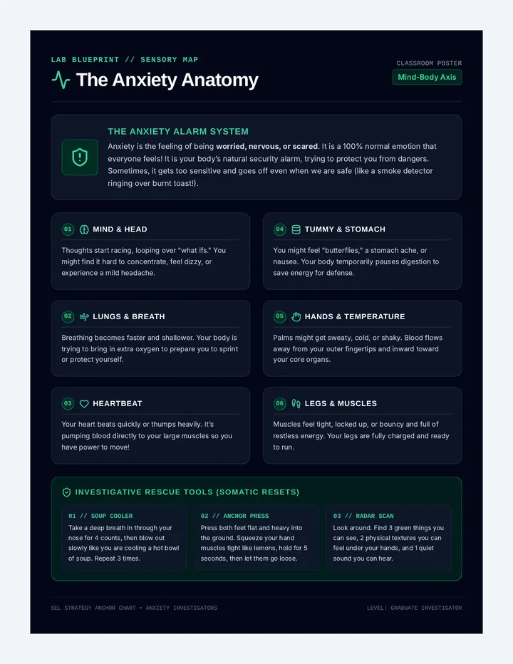 Anxiety Anatomy Anchor Chart