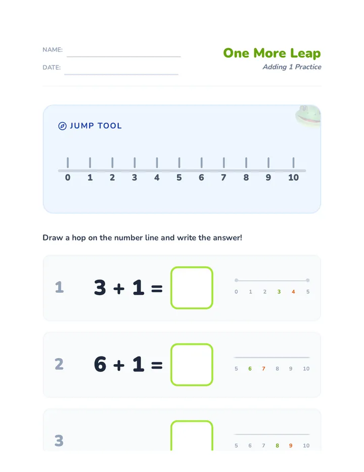 One More Leap Worksheet