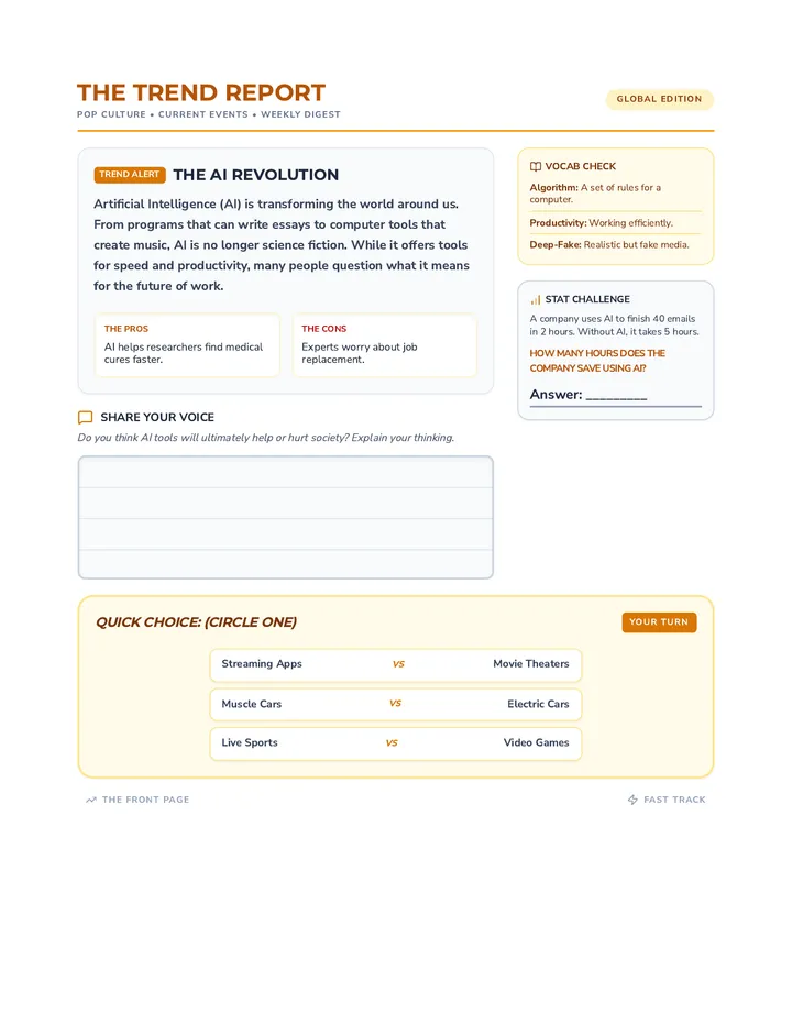 The Trend Report Engagement Sheet