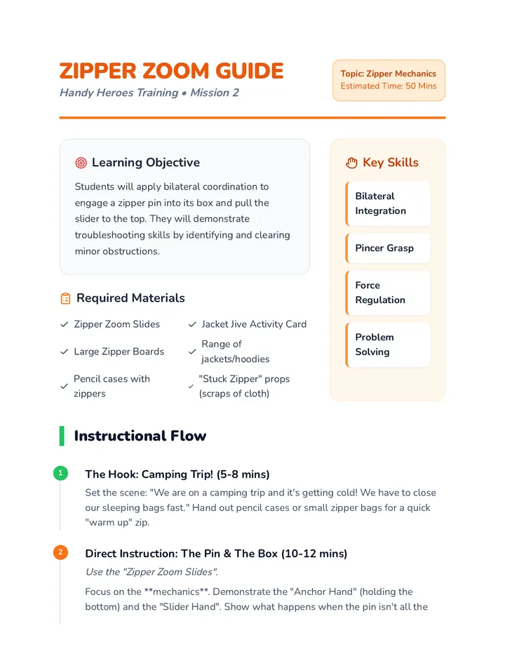Zipper Zoom Guide