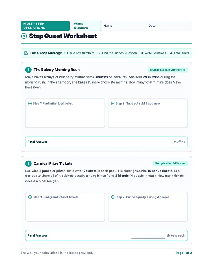 Step Quest Worksheet
