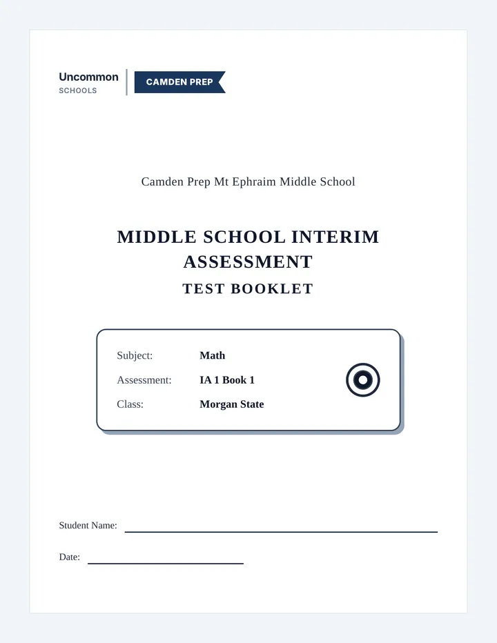 Visual Models Interim Test Booklet
