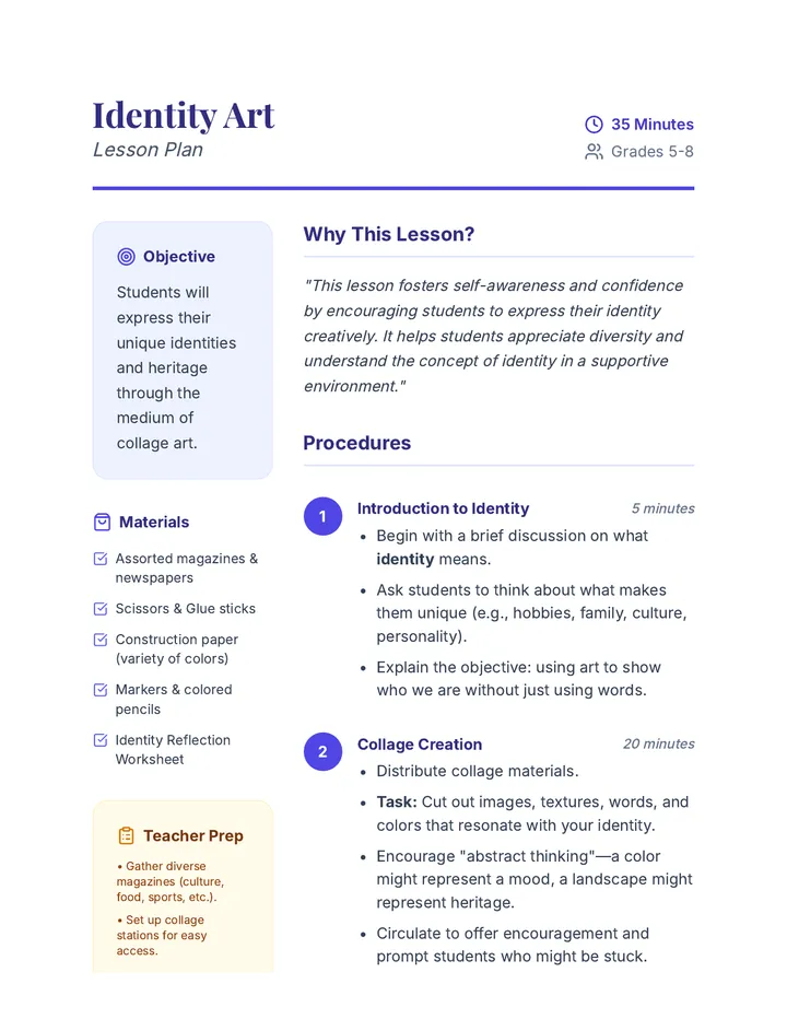 Exploring Identity Through Art • Lesson • Lenny.com