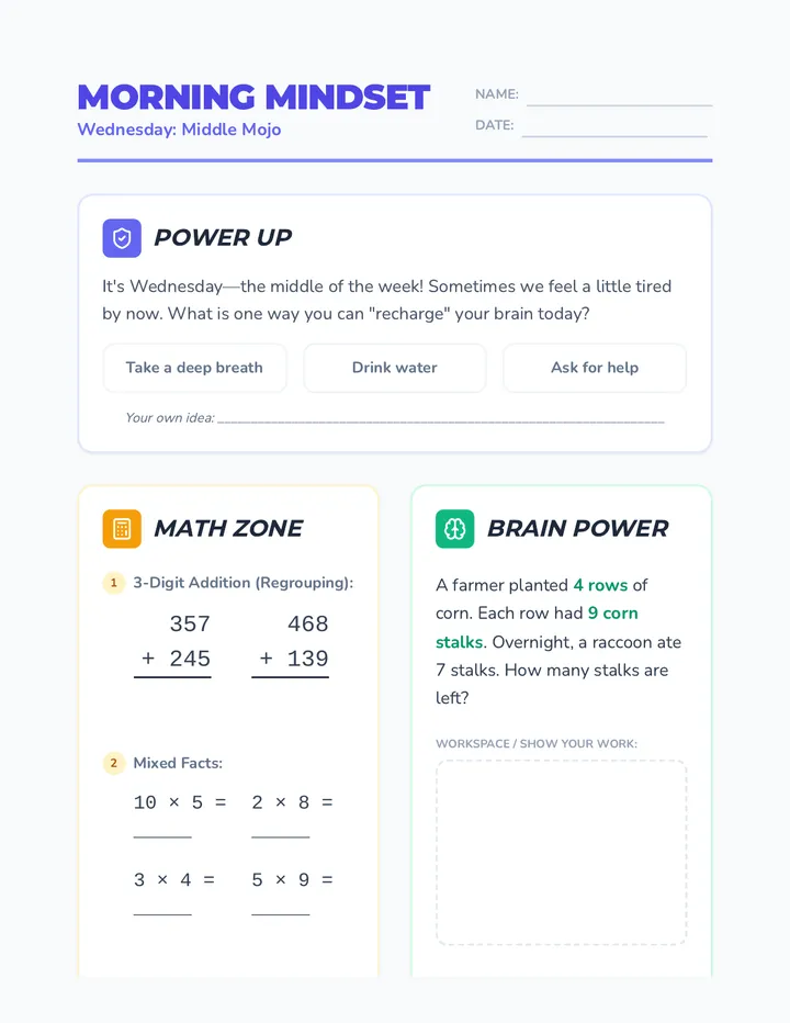 Wednesday Week 2 Worksheet