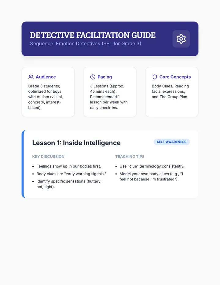 Detective Facilitation Guide
