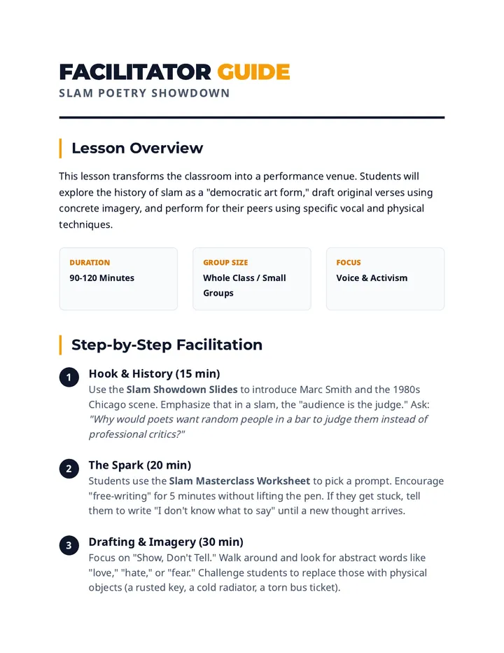 Slam Facilitator Guide