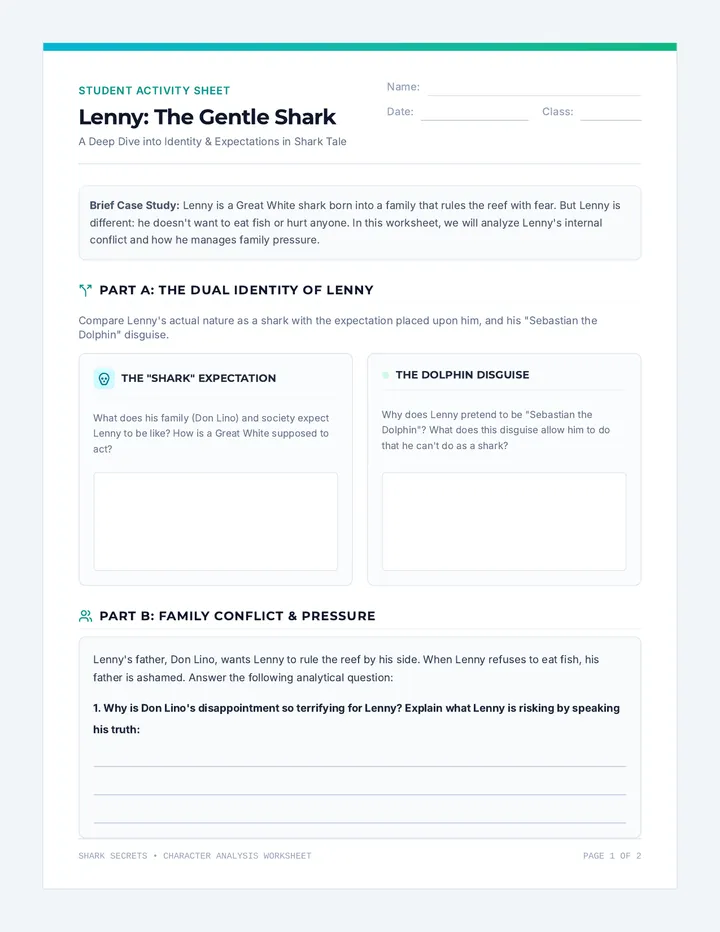 Shark Secrets Analysis Worksheet