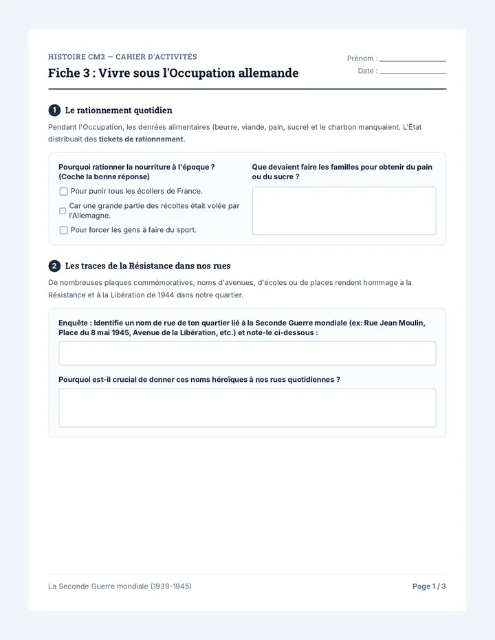 Ombre et Lumiere Cahier d Activites