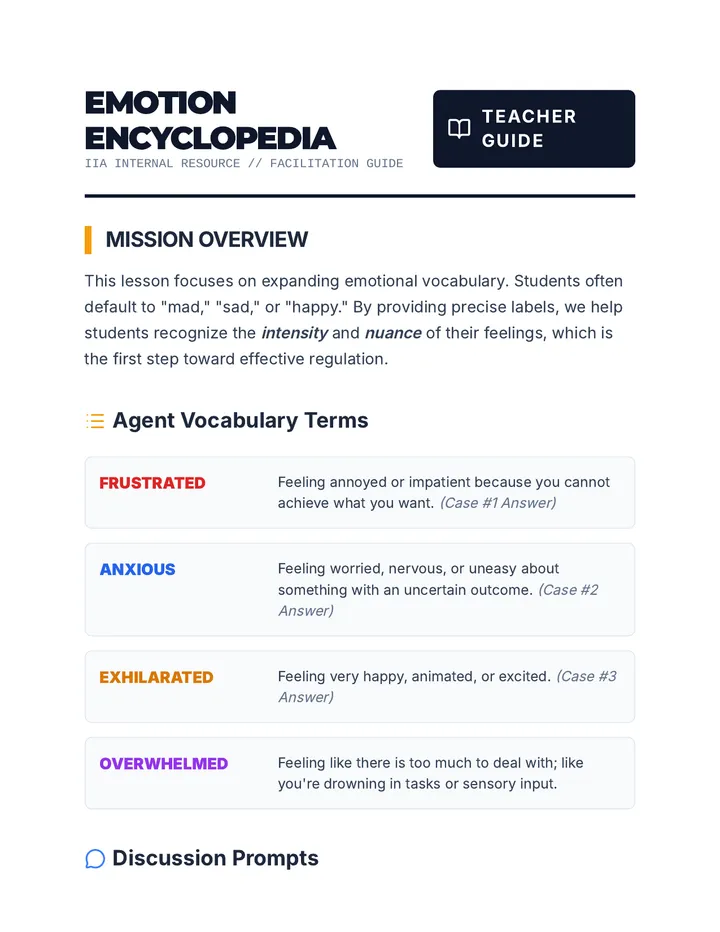 Emotion Encyclopedia Guide