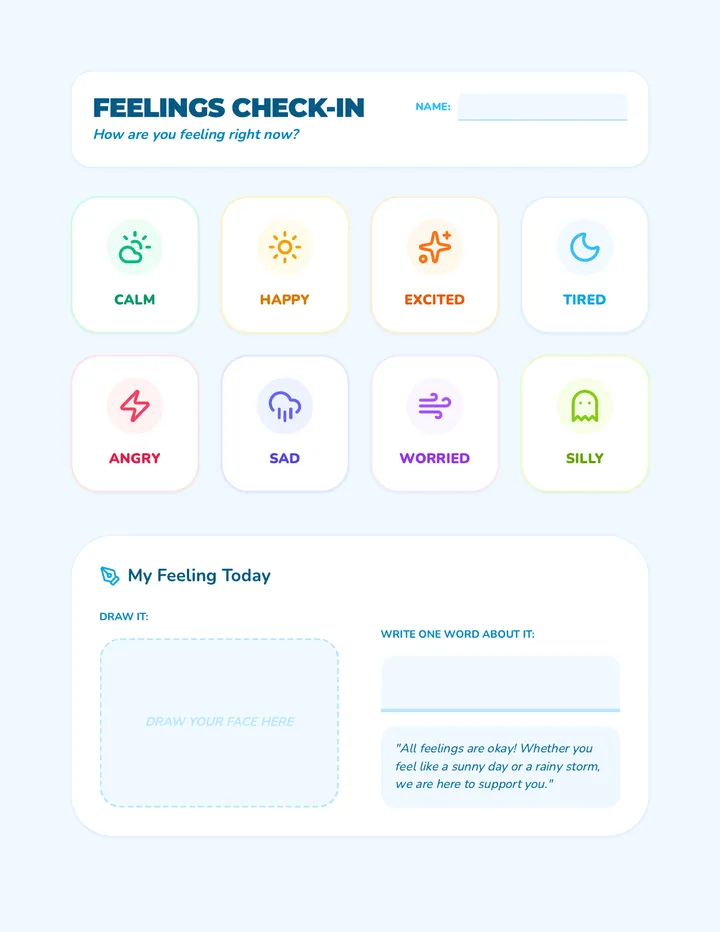 Feelings Check-In Handout