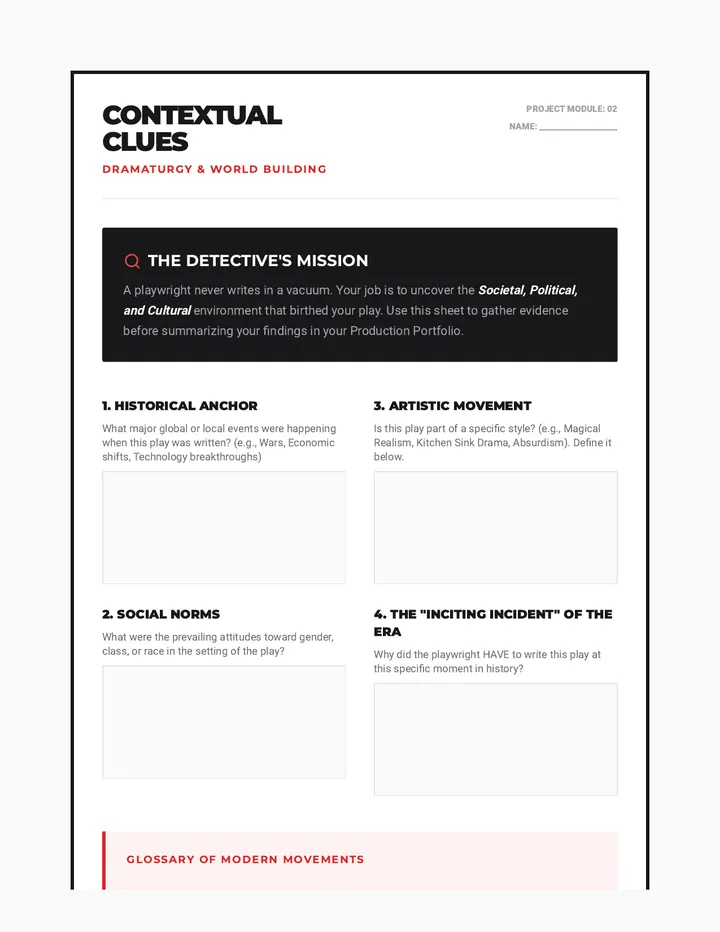 Contextual Clues Worksheet