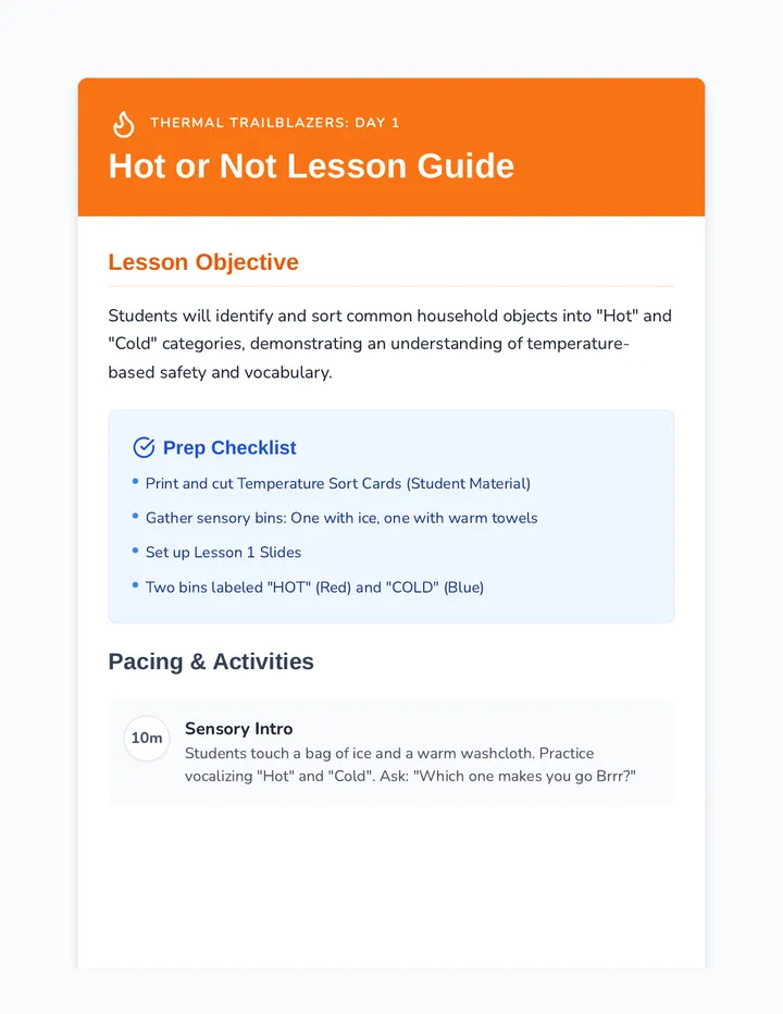 Hot or Not Teacher Guide