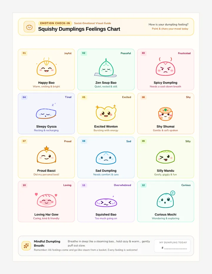 Squishy Dumplings Feelings Poster