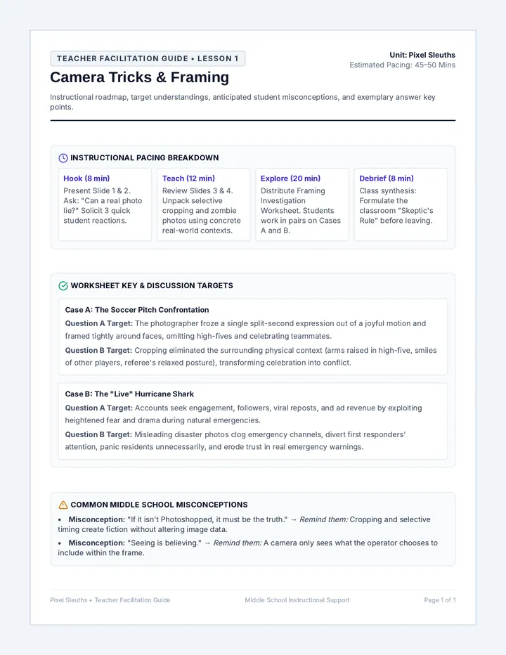 Camera Tricks Teacher Guide