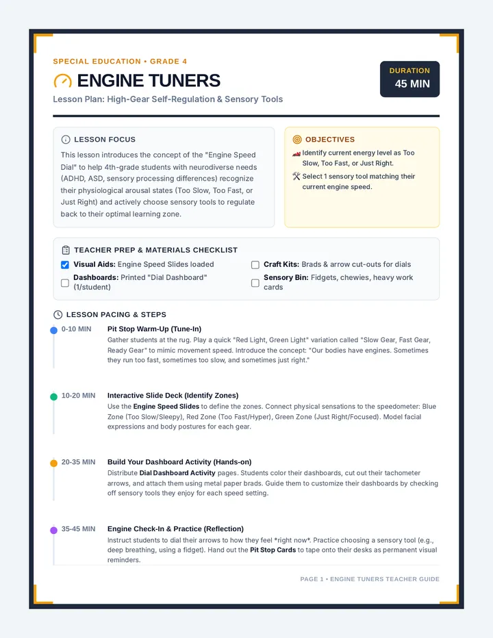 Engine Tuners Teacher Guide