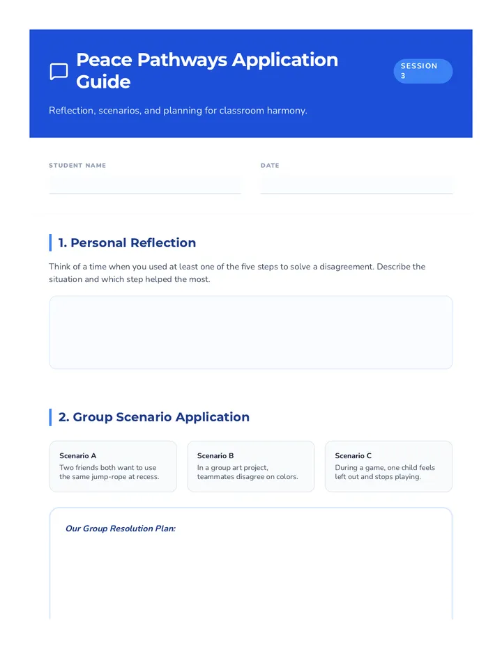 Peace Pathways Application Guide
