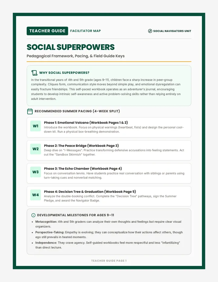 Social Superpowers Teacher Guide