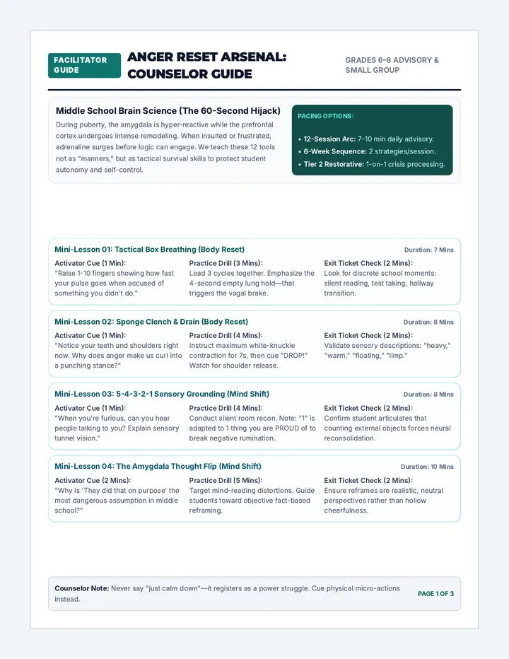 Counselor Facilitator Guide