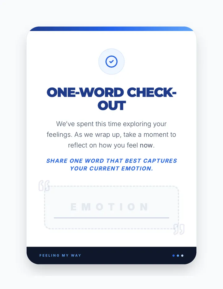 One-Word Check-Out Cool-Down