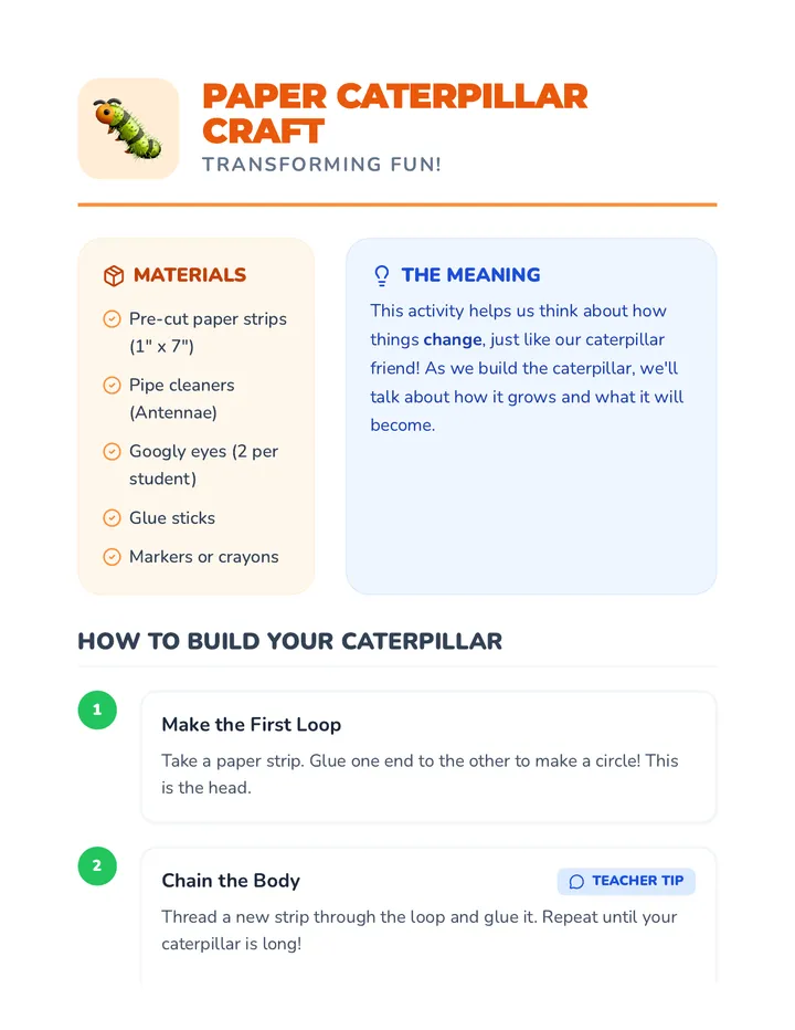 Paper Caterpillar Craft
