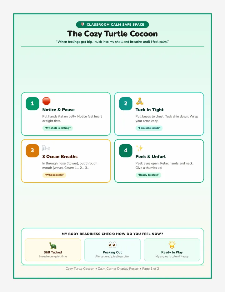 Turtle Tuck Cool Down Guide