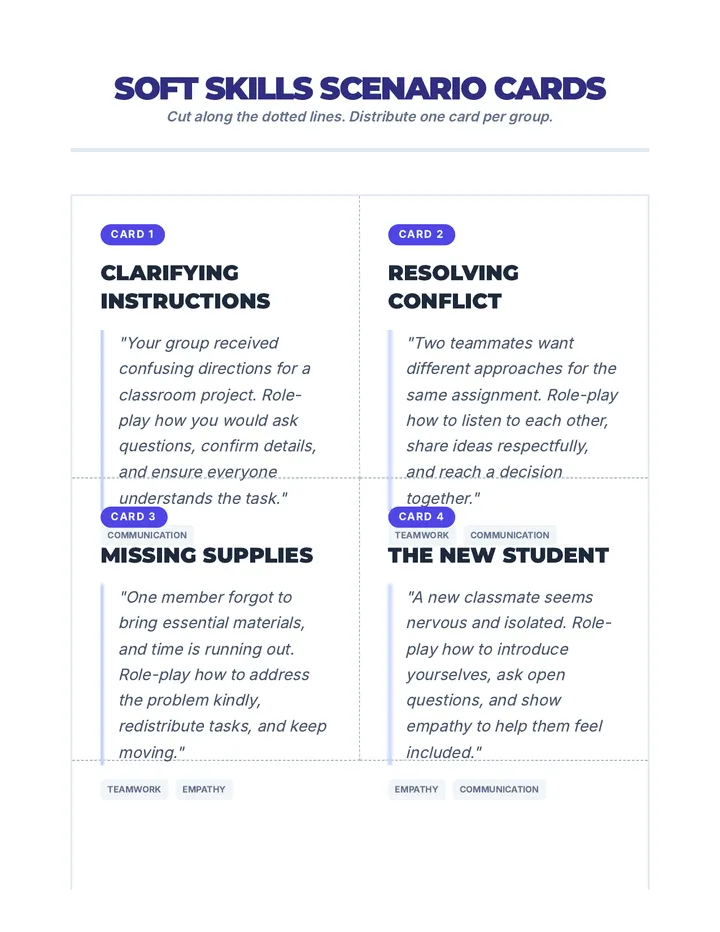 Soft Skills Scenario Cards
