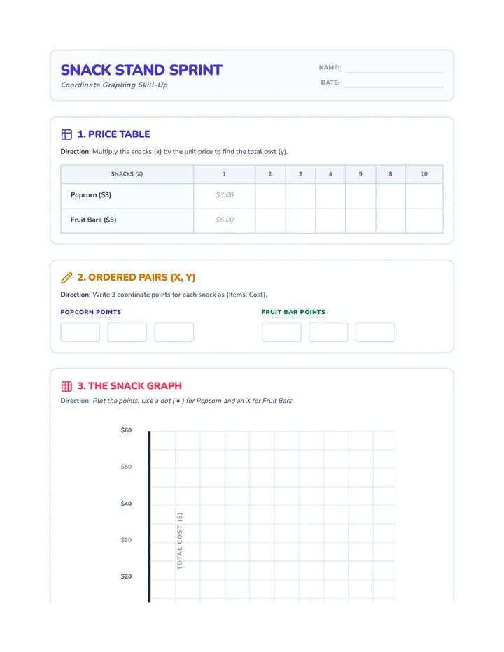Snack Stand Grid Warmup Worksheet V6 Fixed