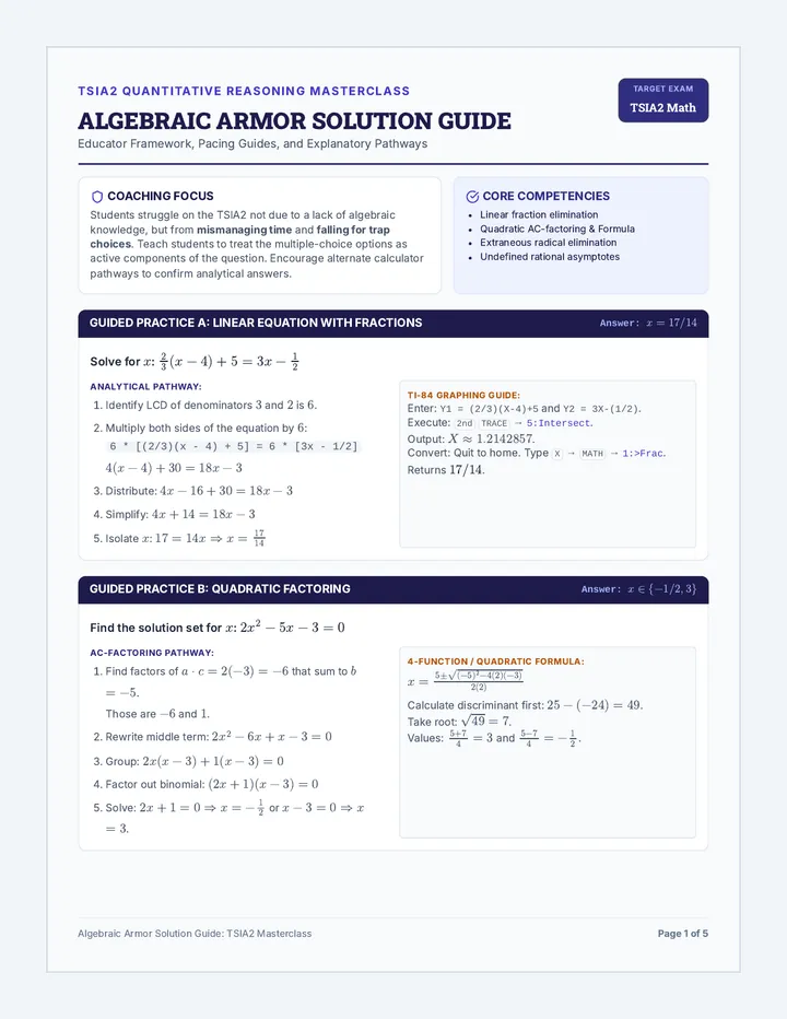Algebraic Armor Solution Guide