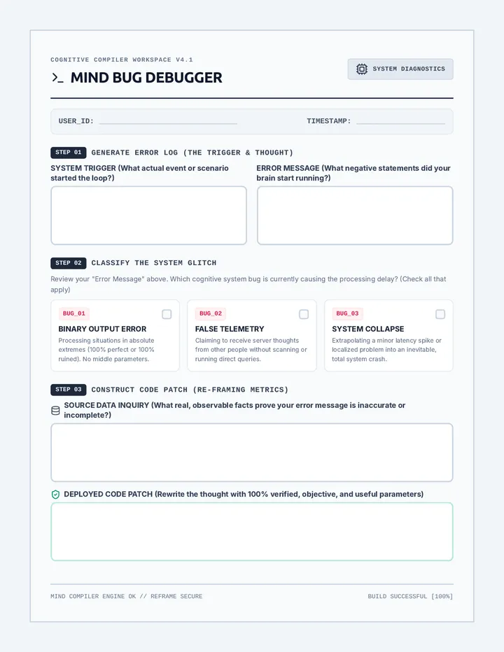 Mind Debugger Worksheet