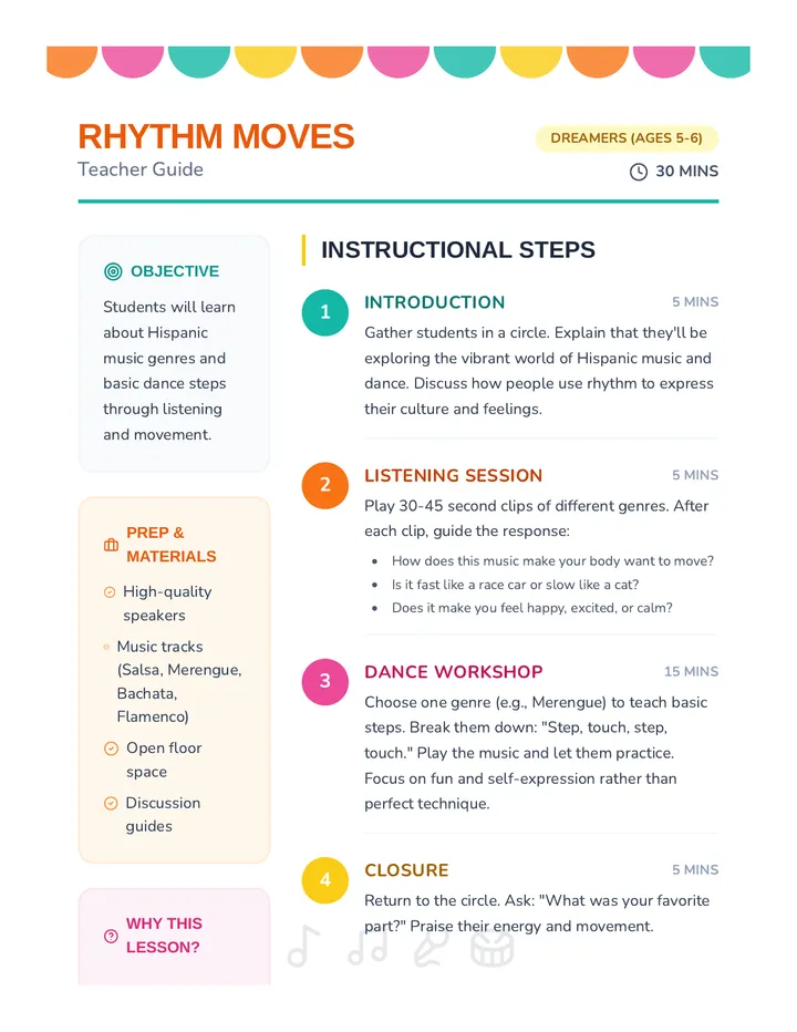 Rhythm Moves Teacher Guide